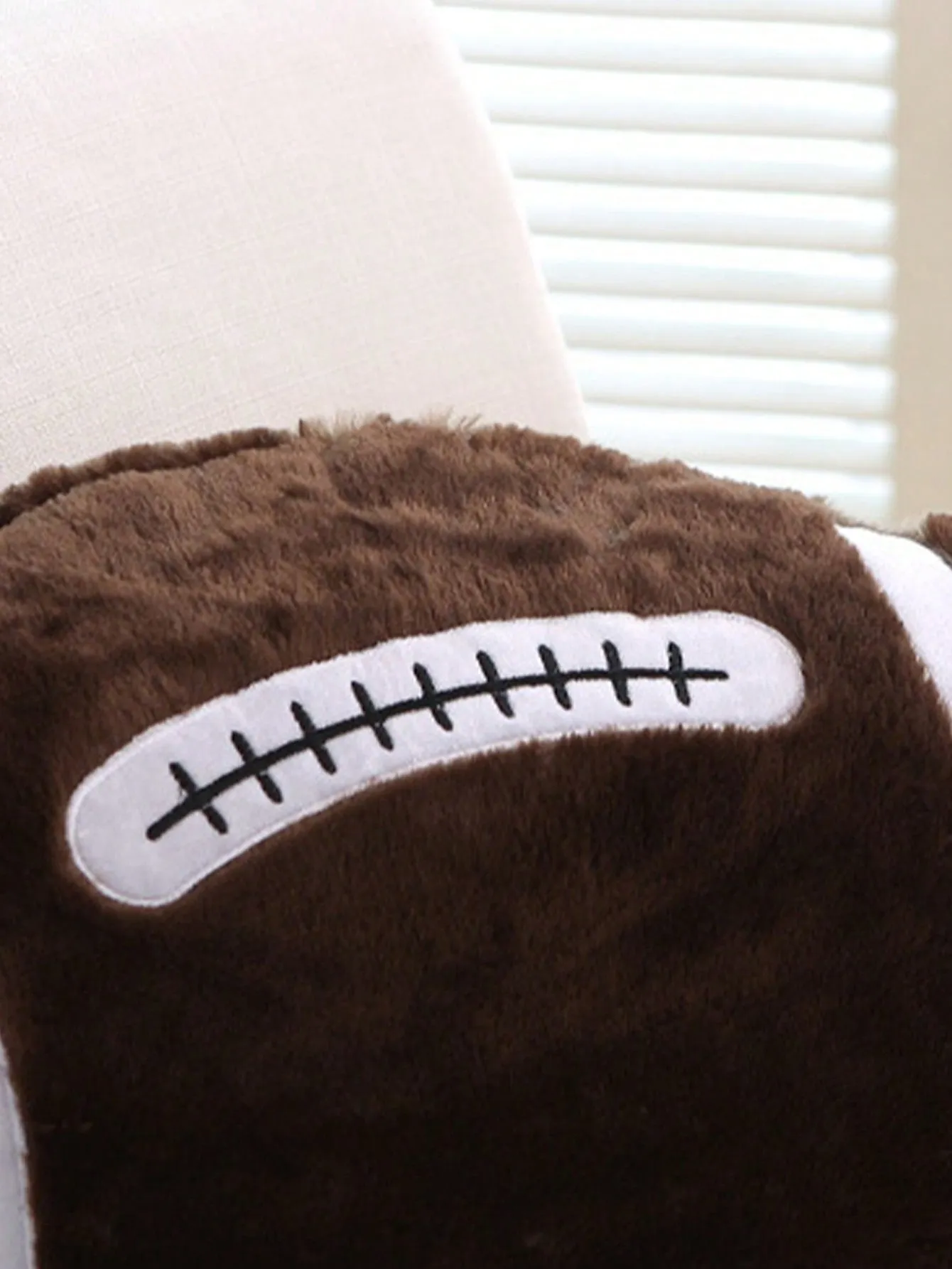 1pc Football Shape Pillow Creative Decorative Cushion For Living Room Or Bedroom