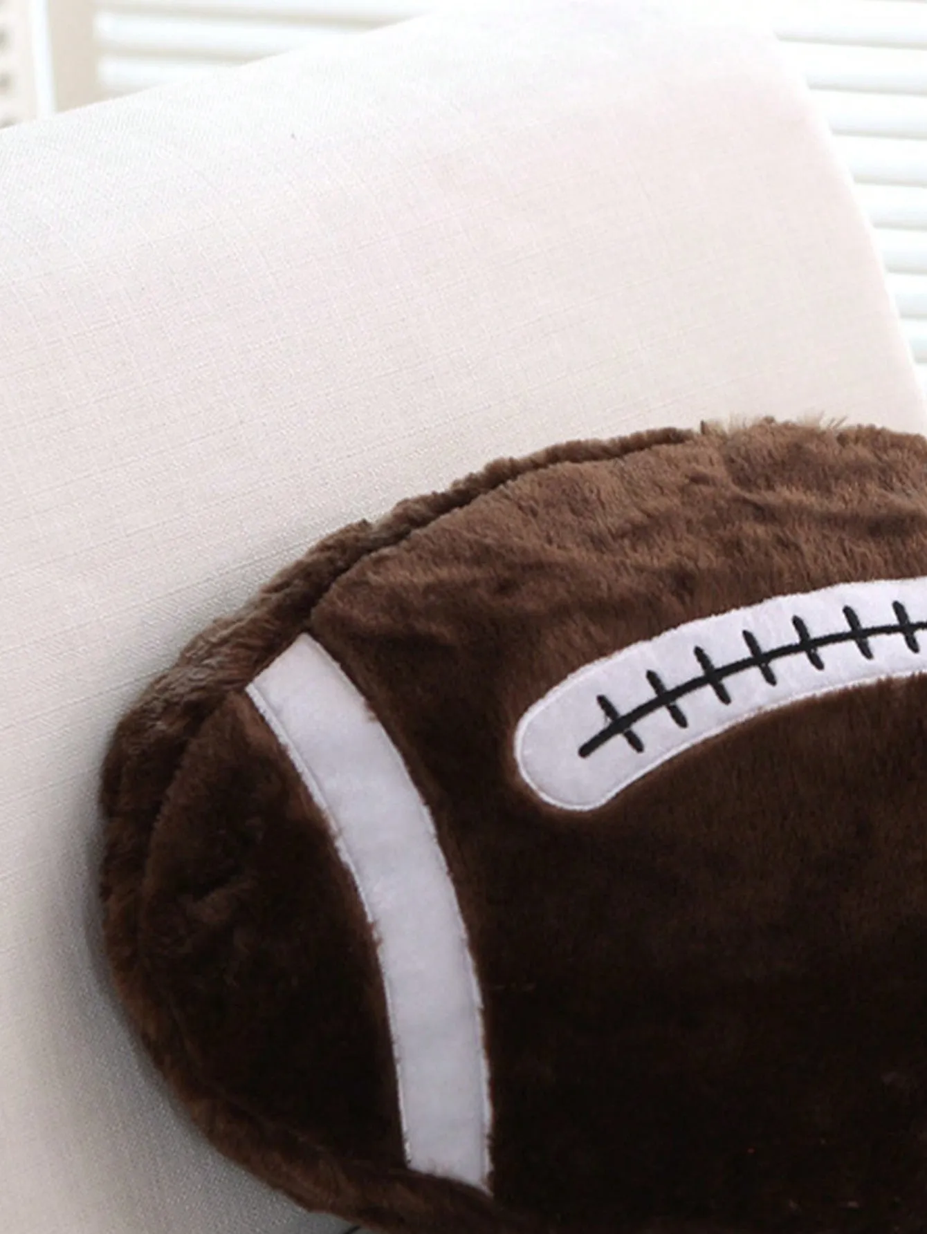 1pc Football Shape Pillow Creative Decorative Cushion For Living Room Or Bedroom