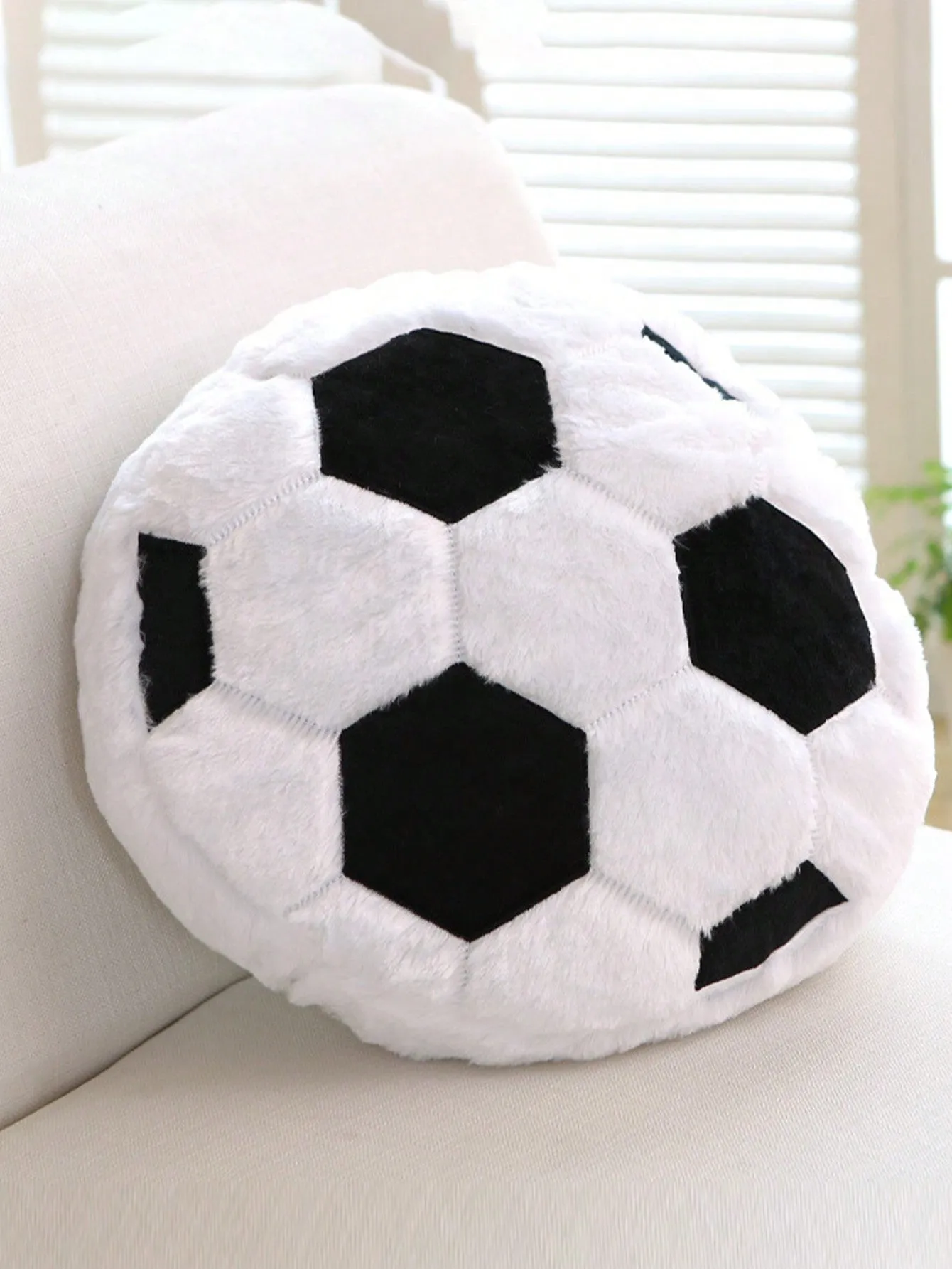 1pc Football Shape Pillow Creative Decorative Cushion For Living Room Or Bedroom