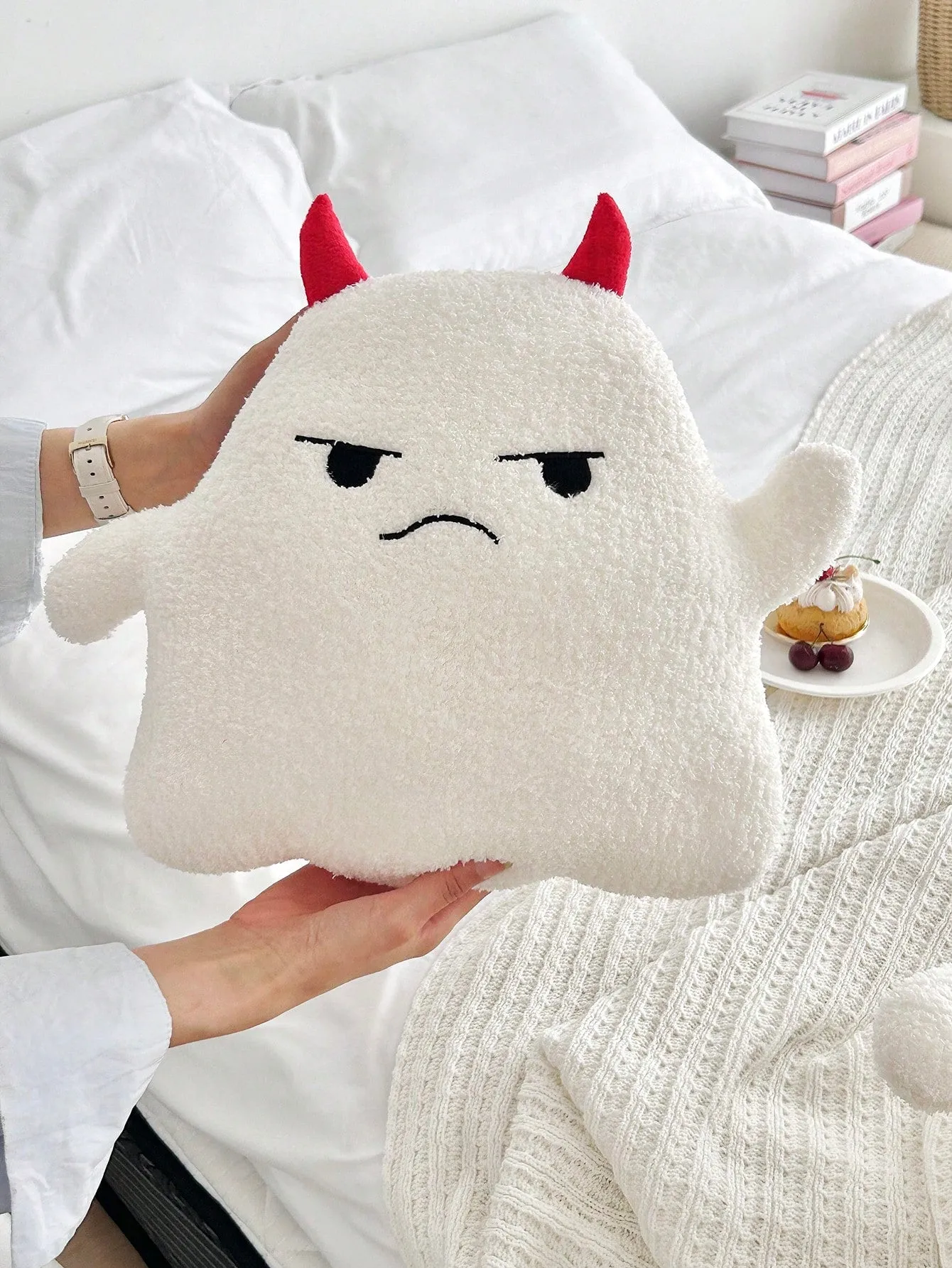 1pc Halloween Little Devil Doll Pillow Decoration For Living Room And Bedroom Cushion