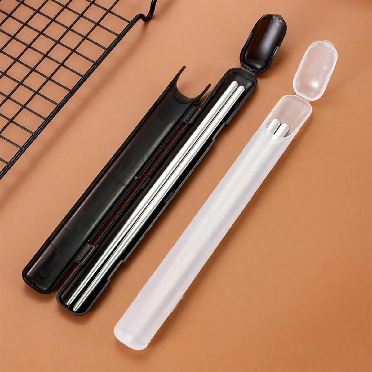 1pc Portable Chopsticks Storage Box, Individual Set Of Utensils For Outdoor Dining