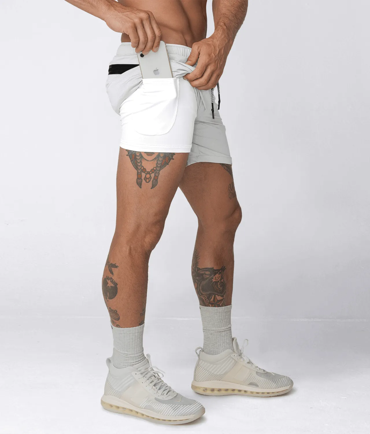 8100 . AirPro Regular-Fit Shorts - Grey