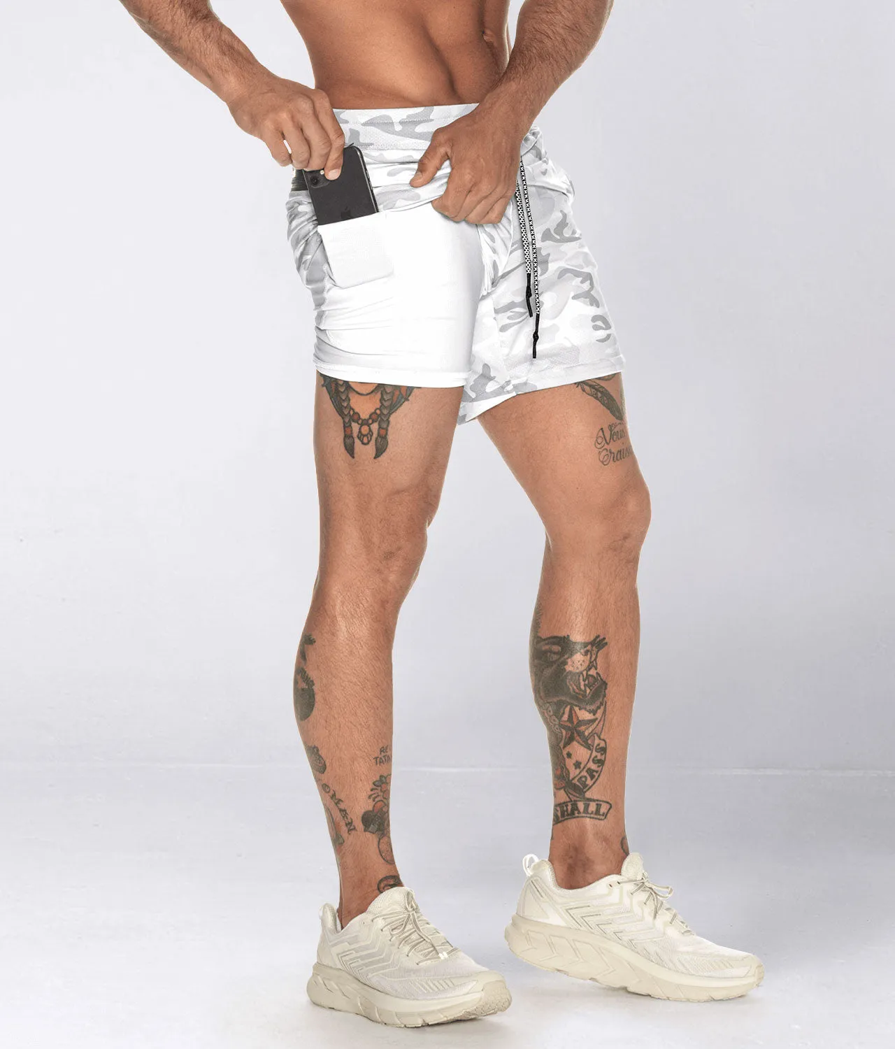 8100 . AirPro Regular-Fit Shorts - White Camo