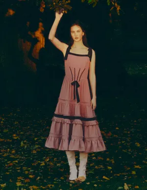 BORA AKSU Pink Color-Block Pleated Dress