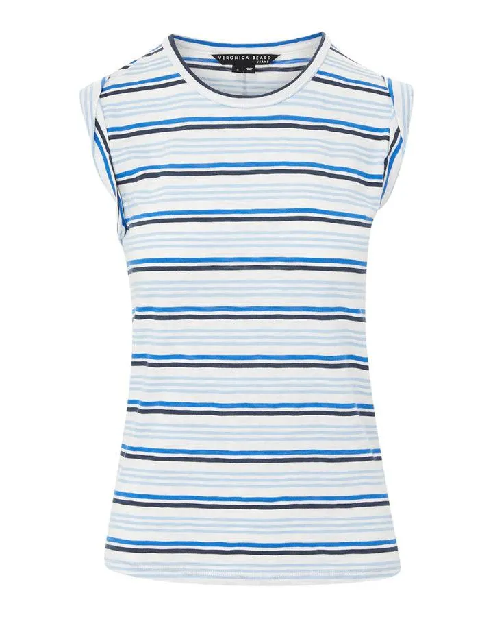 Dree Striped Muscle Tee Marine Multi