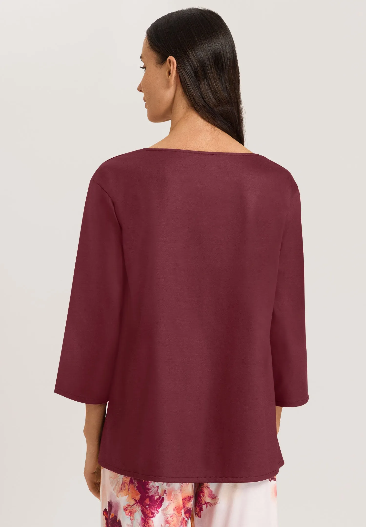 Eleni Relaxed Cotton Top | Ruby Wine 74984-2423