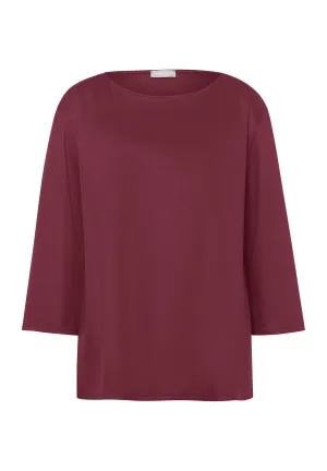 Eleni Relaxed Cotton Top | Ruby Wine 74984-2423