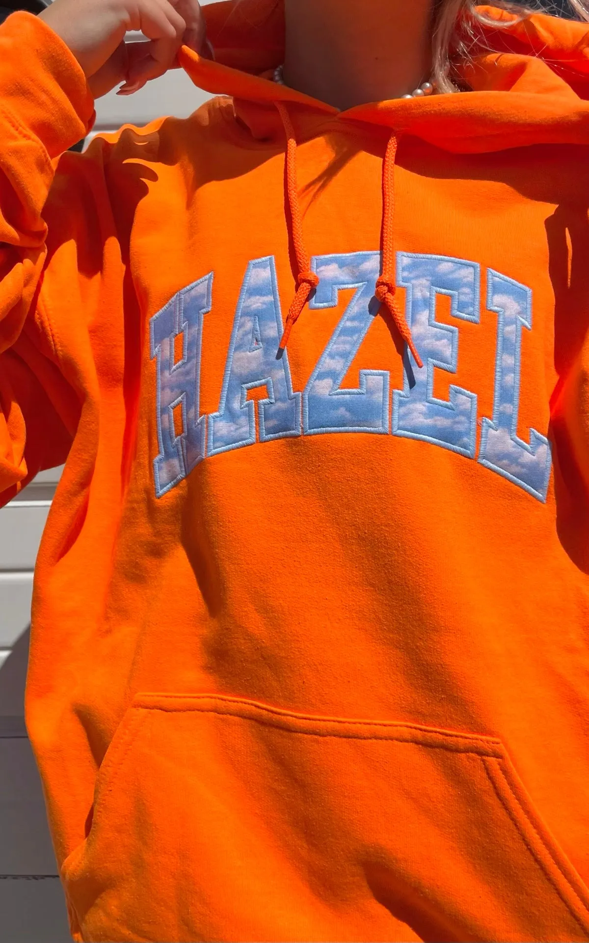 Hazel Orange Cloud Hoodie