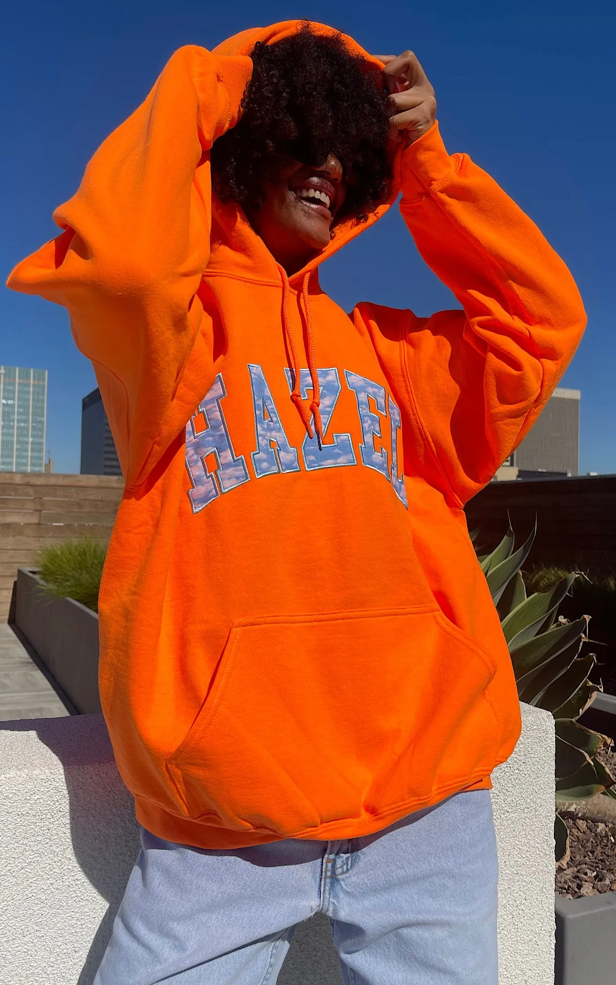 Hazel Orange Cloud Hoodie