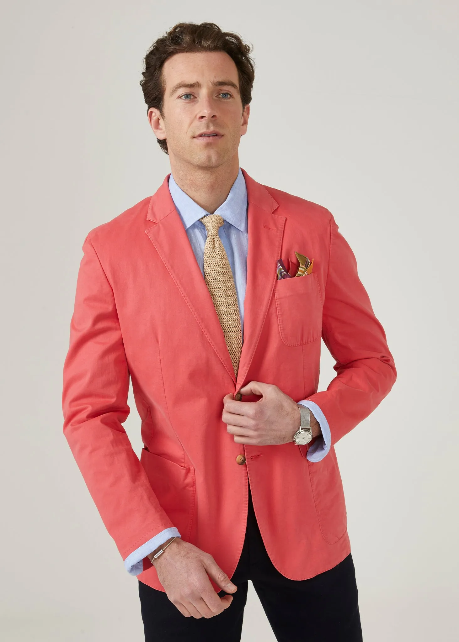 Heymouth Men's Cotton Blazer In Flamingo