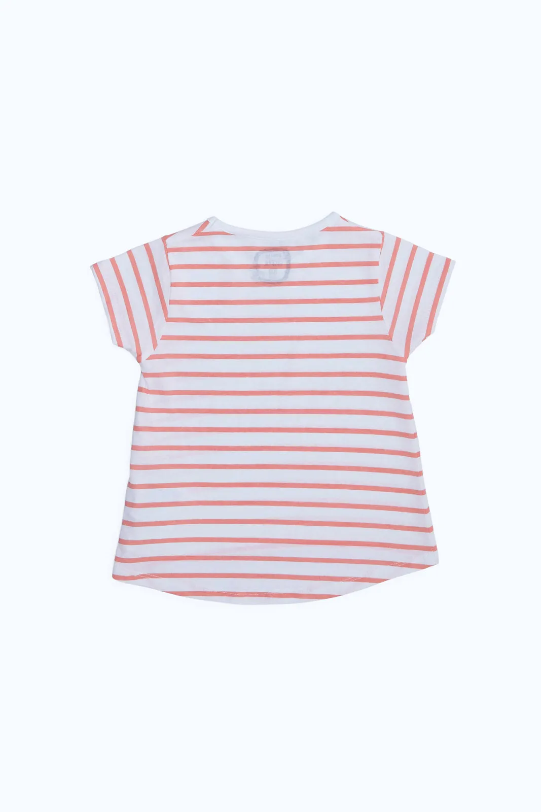 Infant Girls White Striped T-Shirt