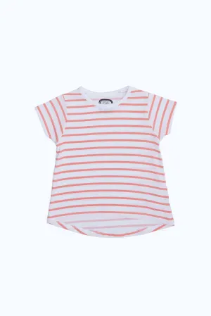 Infant Girls White Striped T-Shirt