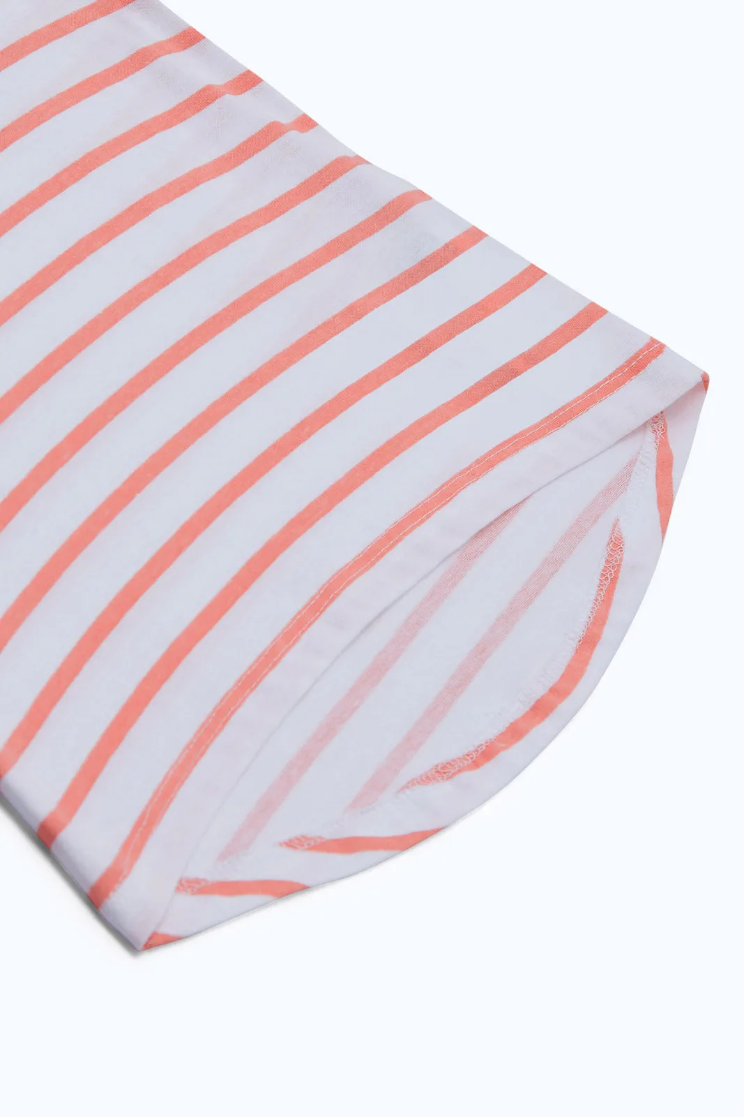 Infant Girls White Striped T-Shirt