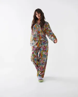 Kip & Co Bliss Floral Organic Cotton Long Sleeve Shirt & Pant Pyjama Set