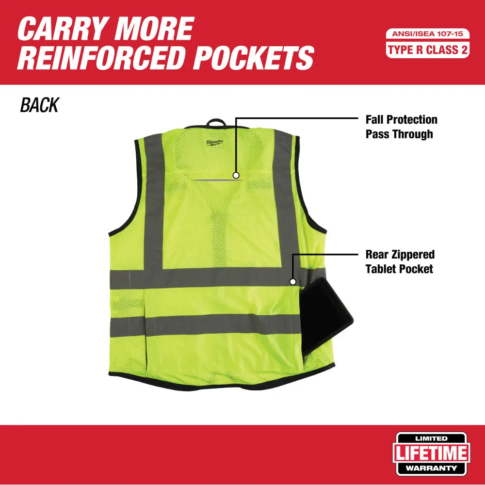 Milwaukee 48-73-5042 High Visibility Yellow Performance Safety Vest - L/XL