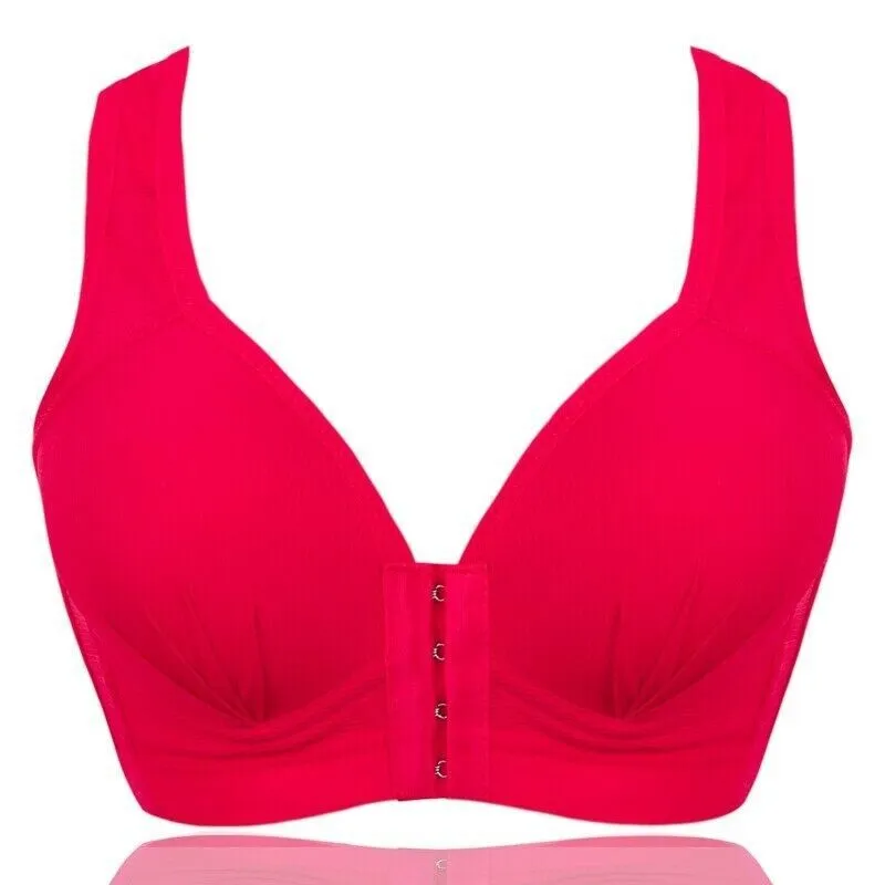 OCW MASI BRA - Plus Size Front Closure Elastic Push Up Comfort Bra