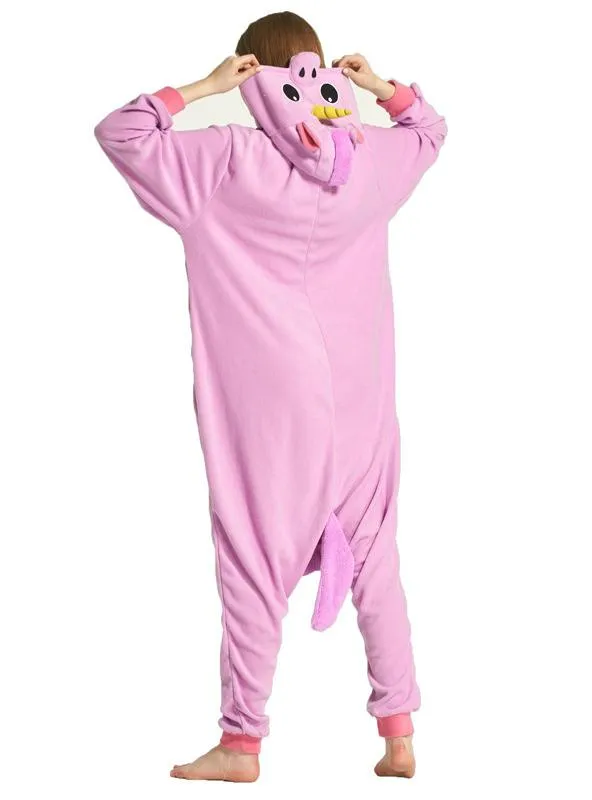 PINK ANIMAL CARTOON CONJOINED PAJAMAS PURPLE UNICORN