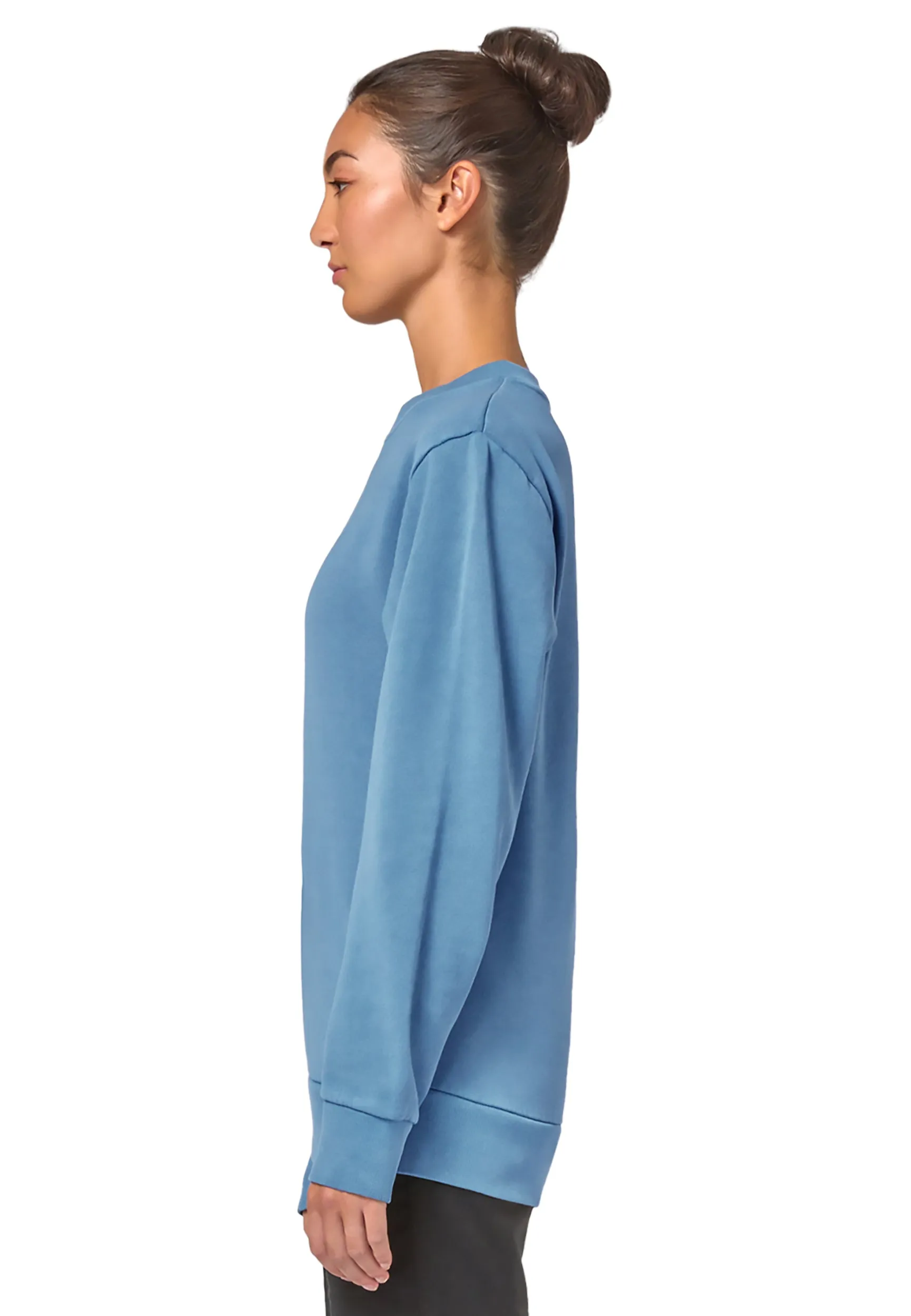 Premium Streetwear Women Sweatshirt - Pebble Blue