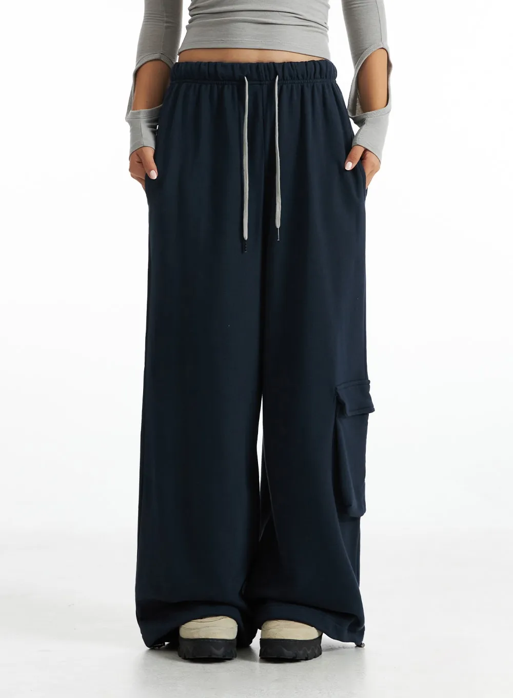 Relaxed Drawstring Cargo Pants CO318