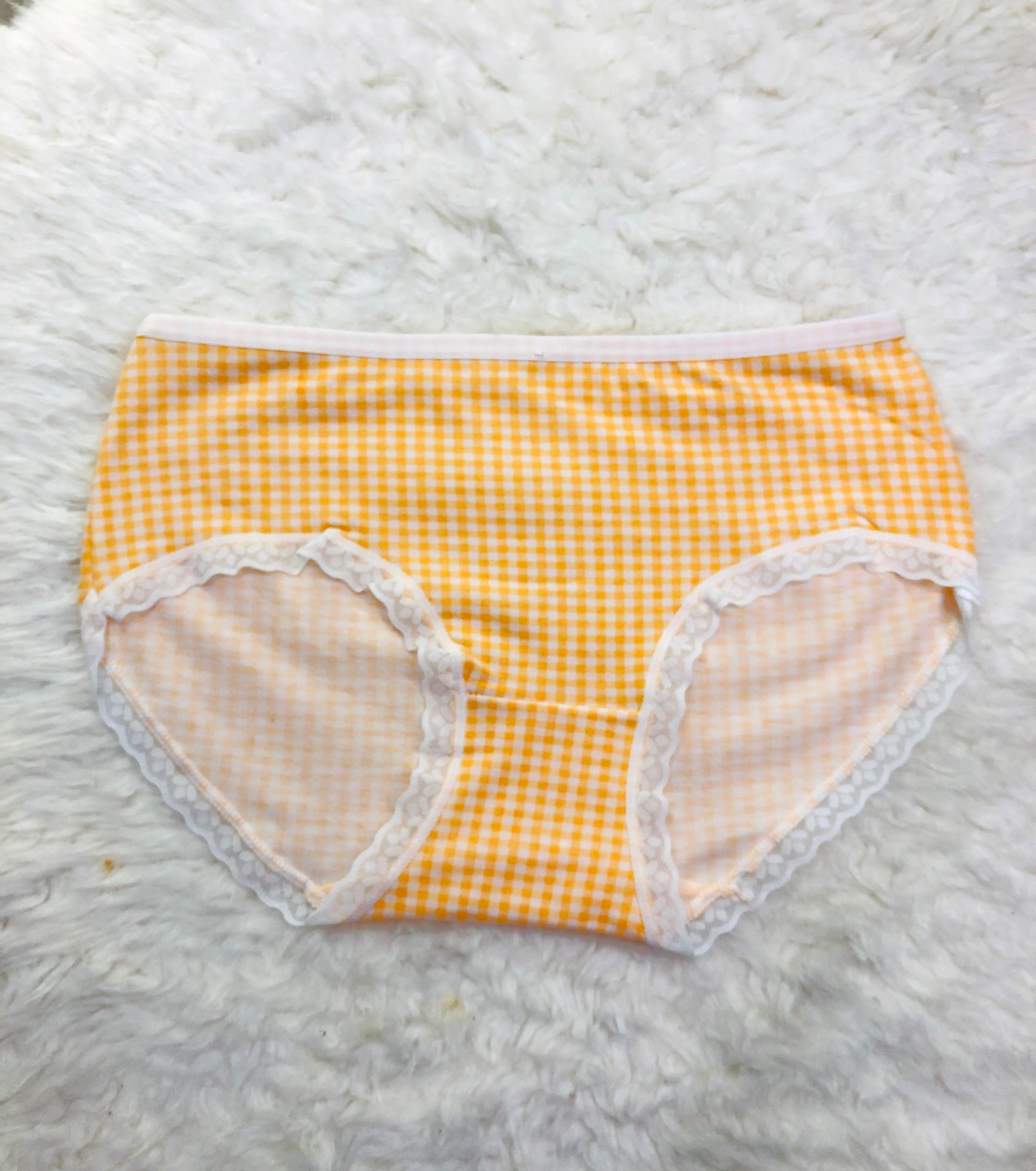 Sajiero Check Print Cotton Panty