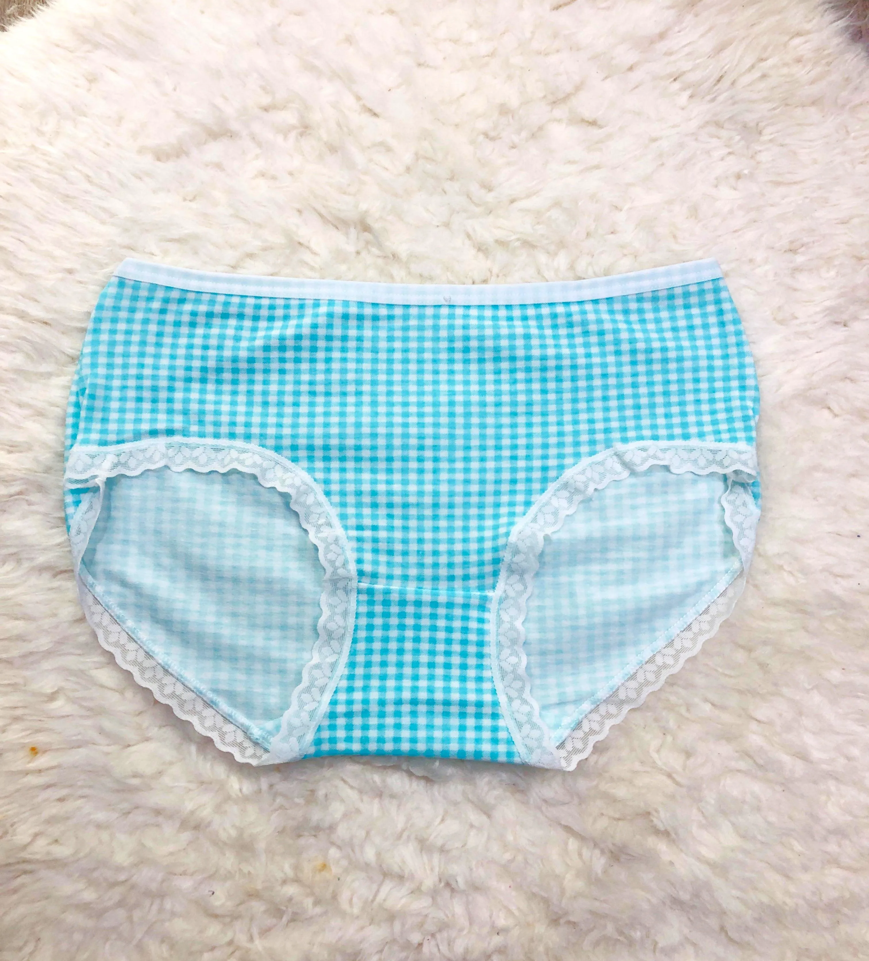 Sajiero Check Print Cotton Panty