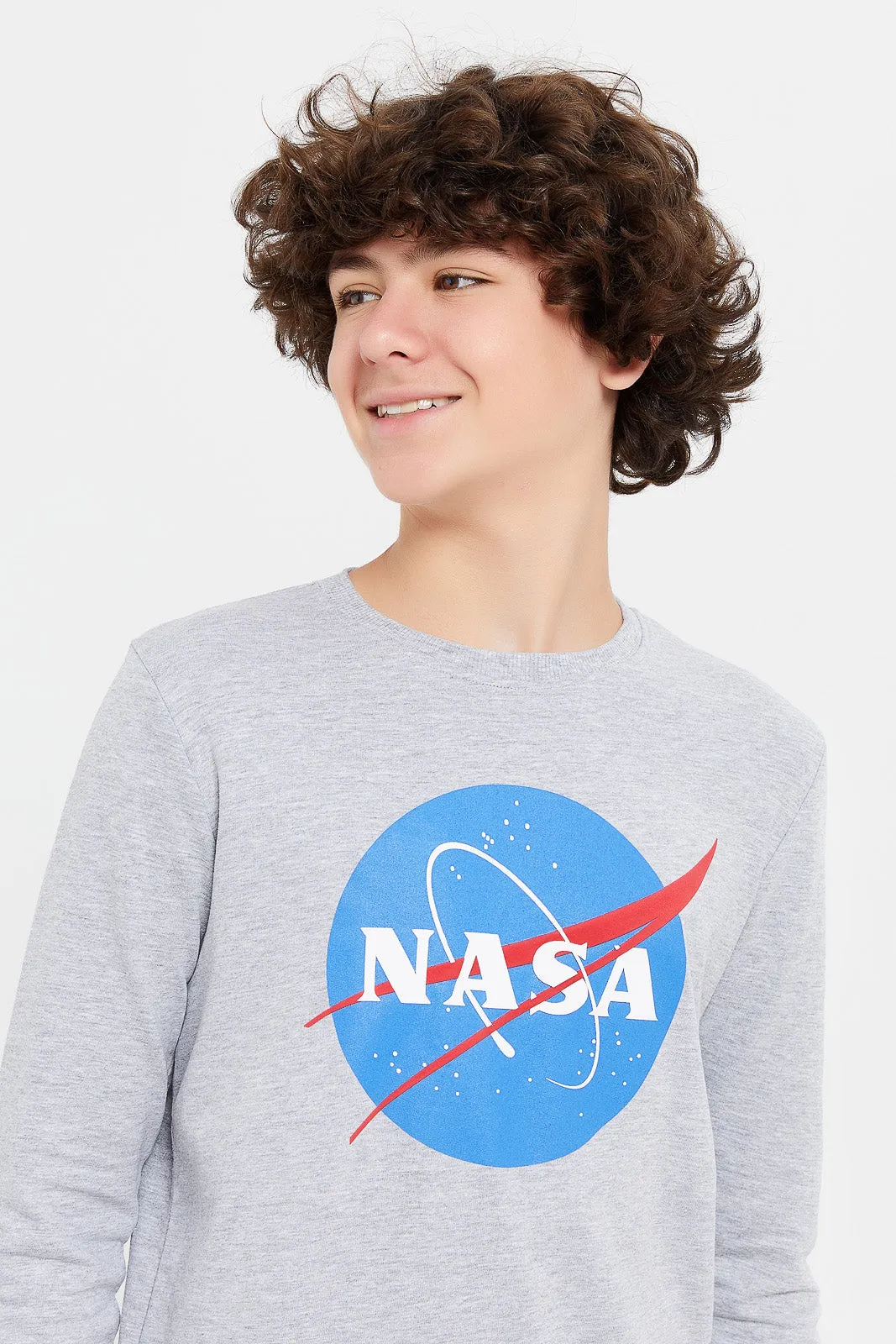 Senior Boys Grey Nasa Sweatshirt