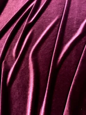 Stretch Velvet - 60-inches Wide Burgundy