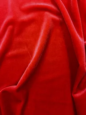 Stretch Velvet - 60-inches Wide Candy Apple Red