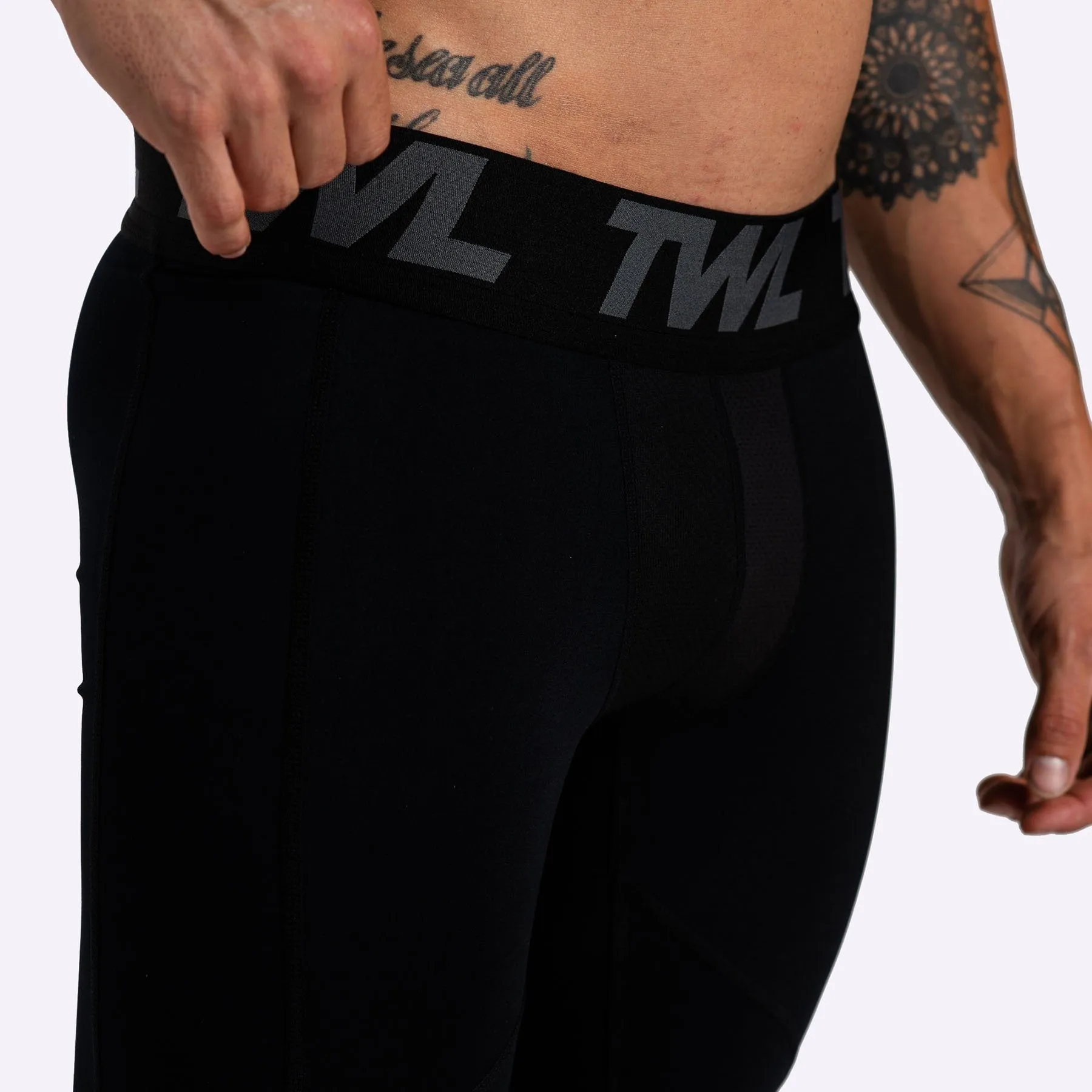 TWL - Men's Shield Compression Shorts - Black