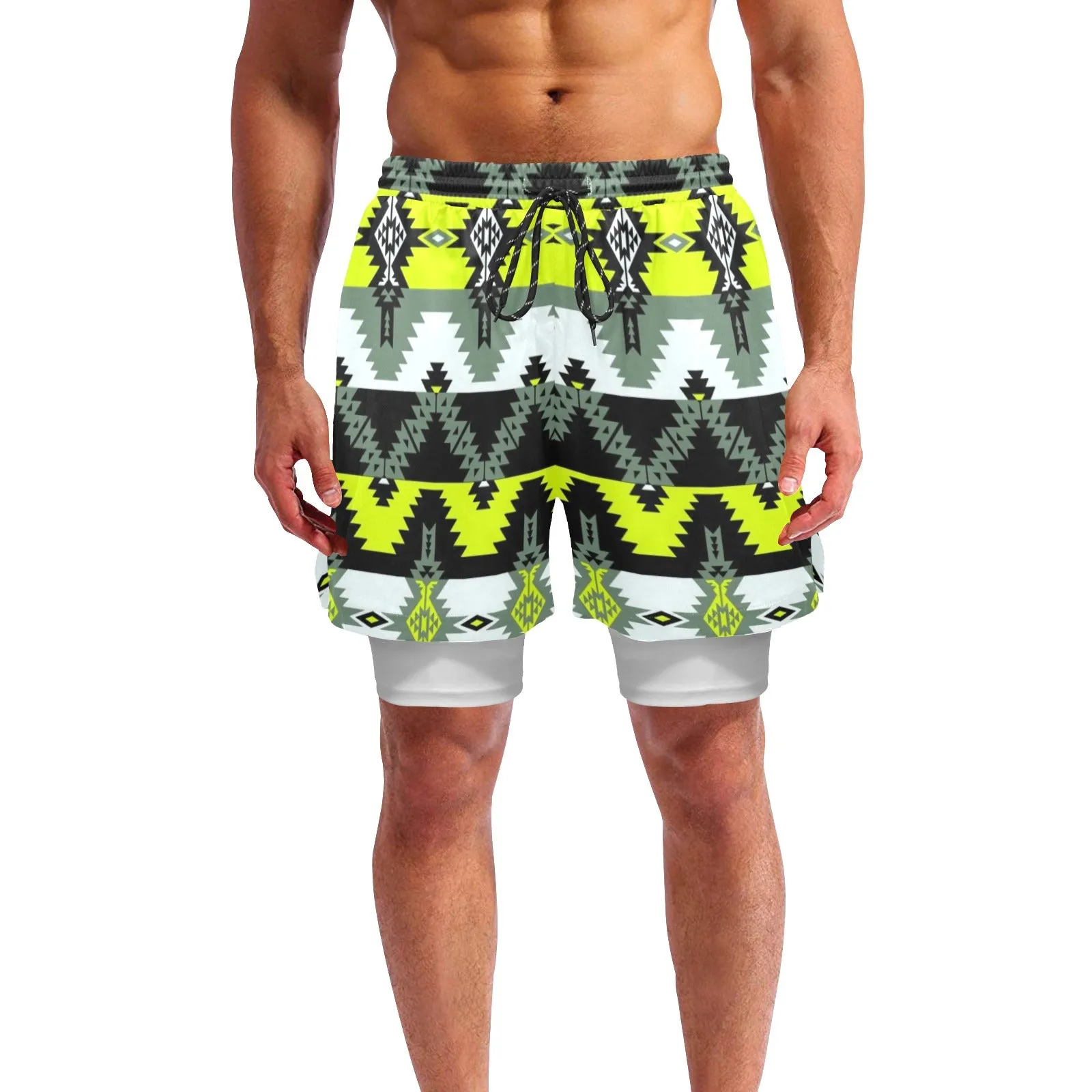 Two Spirit Medicine Men's Sports Shorts with Compression Liner