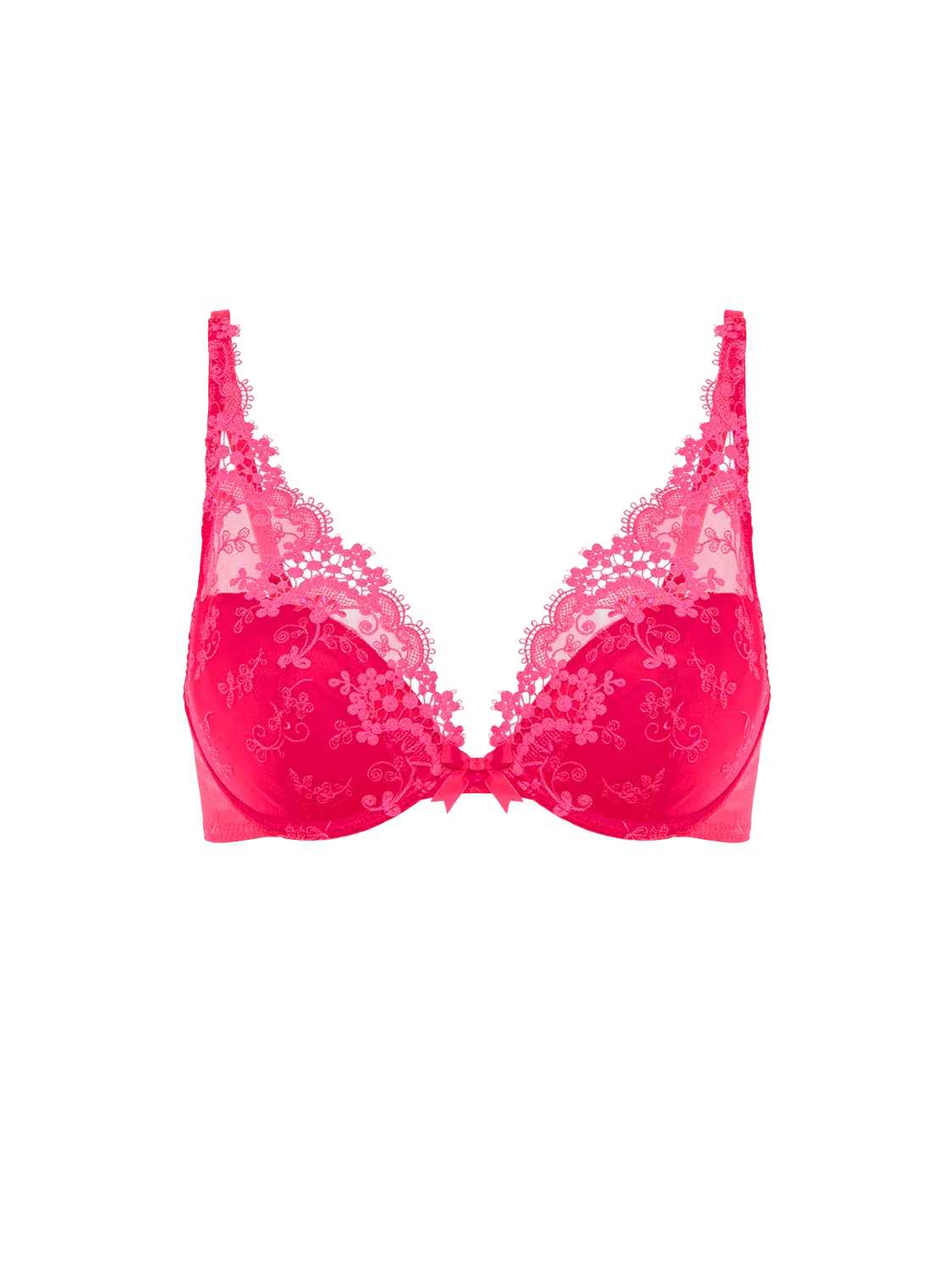 Wish Plunging Push Up Bra In Fabulous Pink - Simone Perele